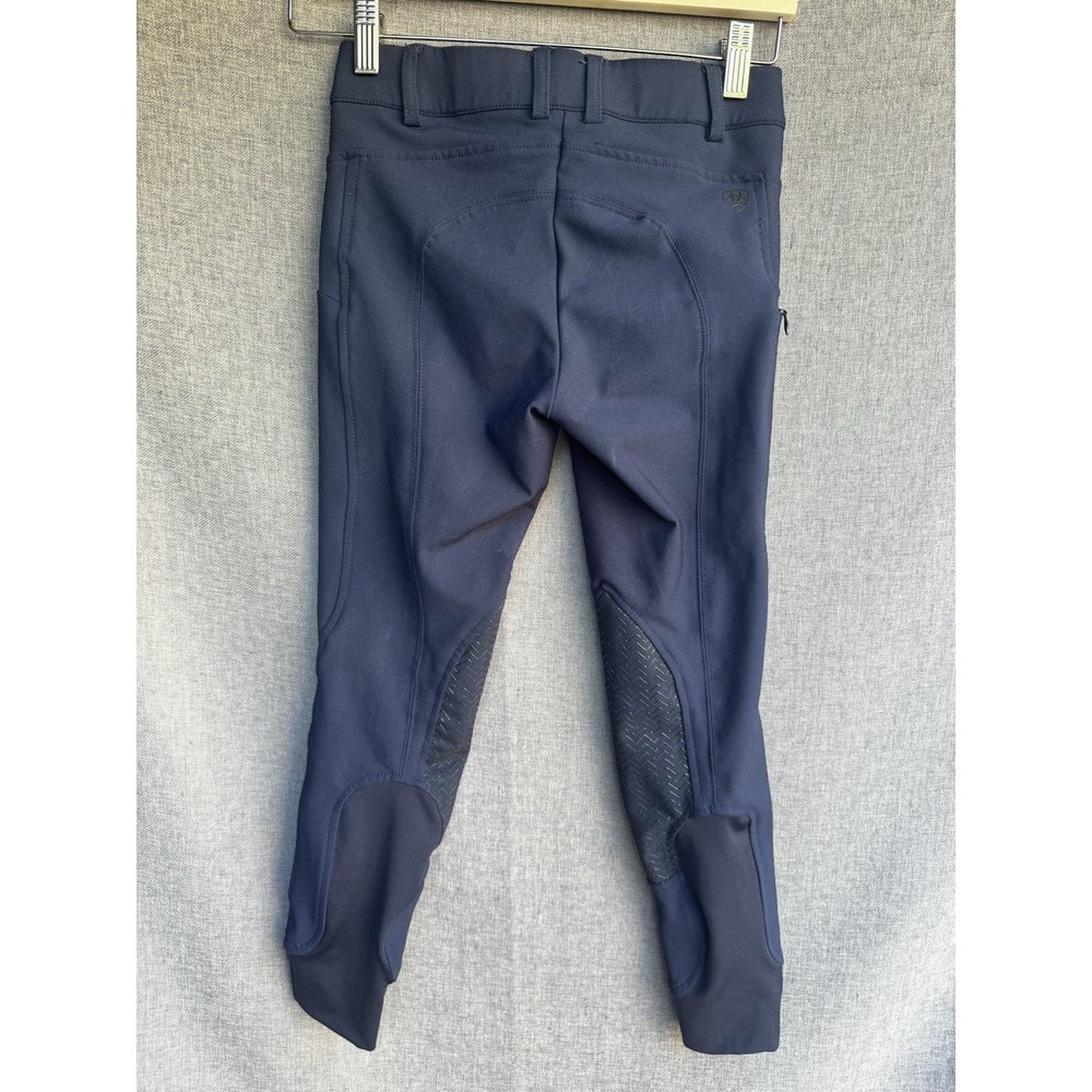 Girl's Ariat Equestrian Riding Pants Youth Size 10R Breeches Navy Blue - Picture 2 of 5